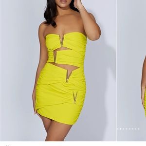 Meshki- VICTORIE
V-Hardware Mini Dress - Fresh Green. Brand new